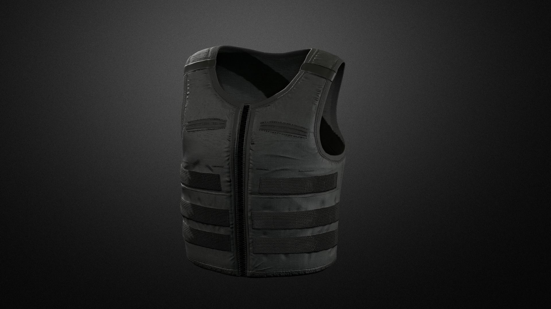Police duty equipment Low-poly 3D model_4
