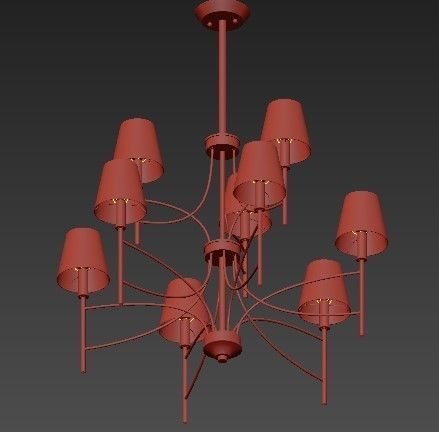 Millau Collection 9  Chandelier 3D model_3