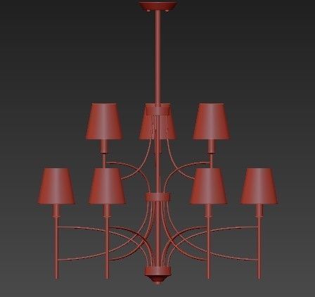 Millau Collection 9  Chandelier 3D model_5