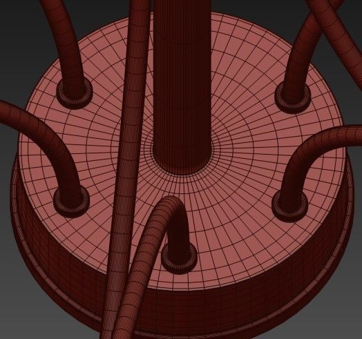 Millau Collection 9  Chandelier 3D model_7