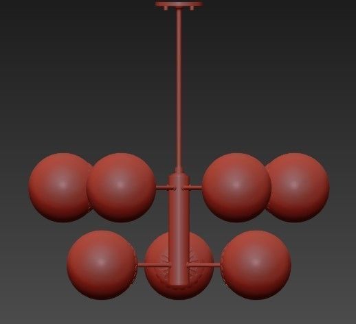 Mitzi Paige 6 Light Chandelier 3D model_1