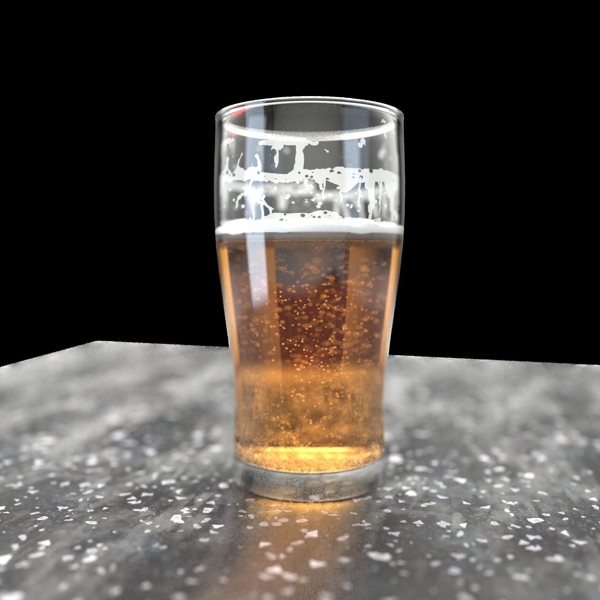 Beer Glass Low-poly 3D model_18