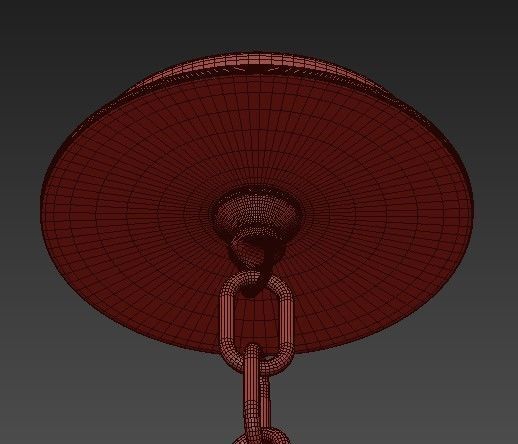 Calliope 6 Light Rustic Gold Leaf Pendant 3D model_3