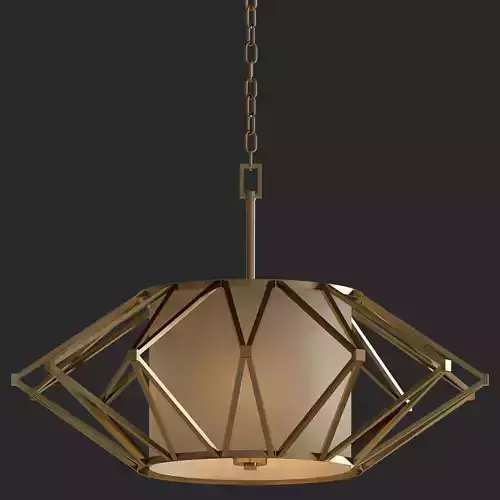 Calliope 6 Light Rustic Gold Leaf Pendant