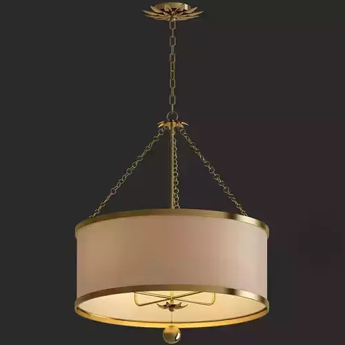 Broche 6 Light Antique Gold Chandelier