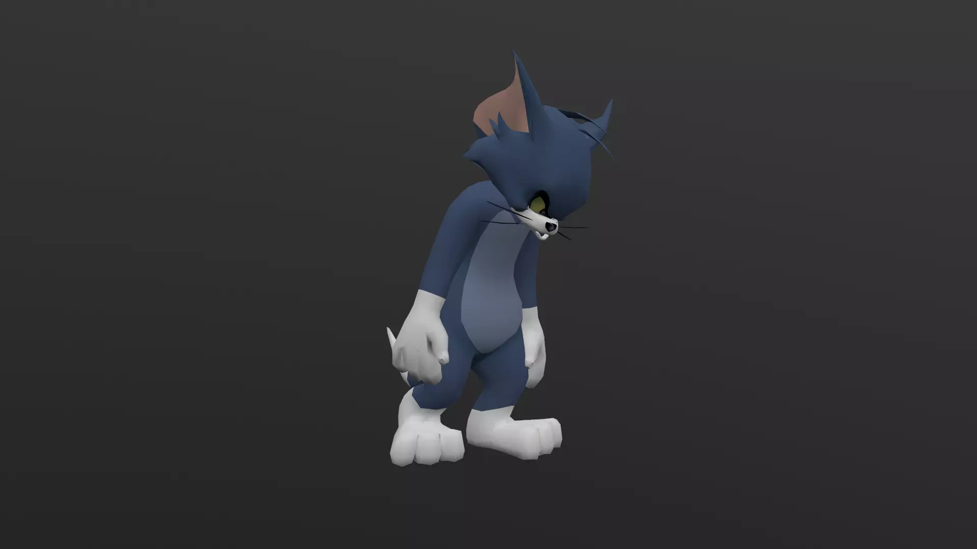TOMC-017 Tom Cat Sad Walking Low-poly 3D model_0