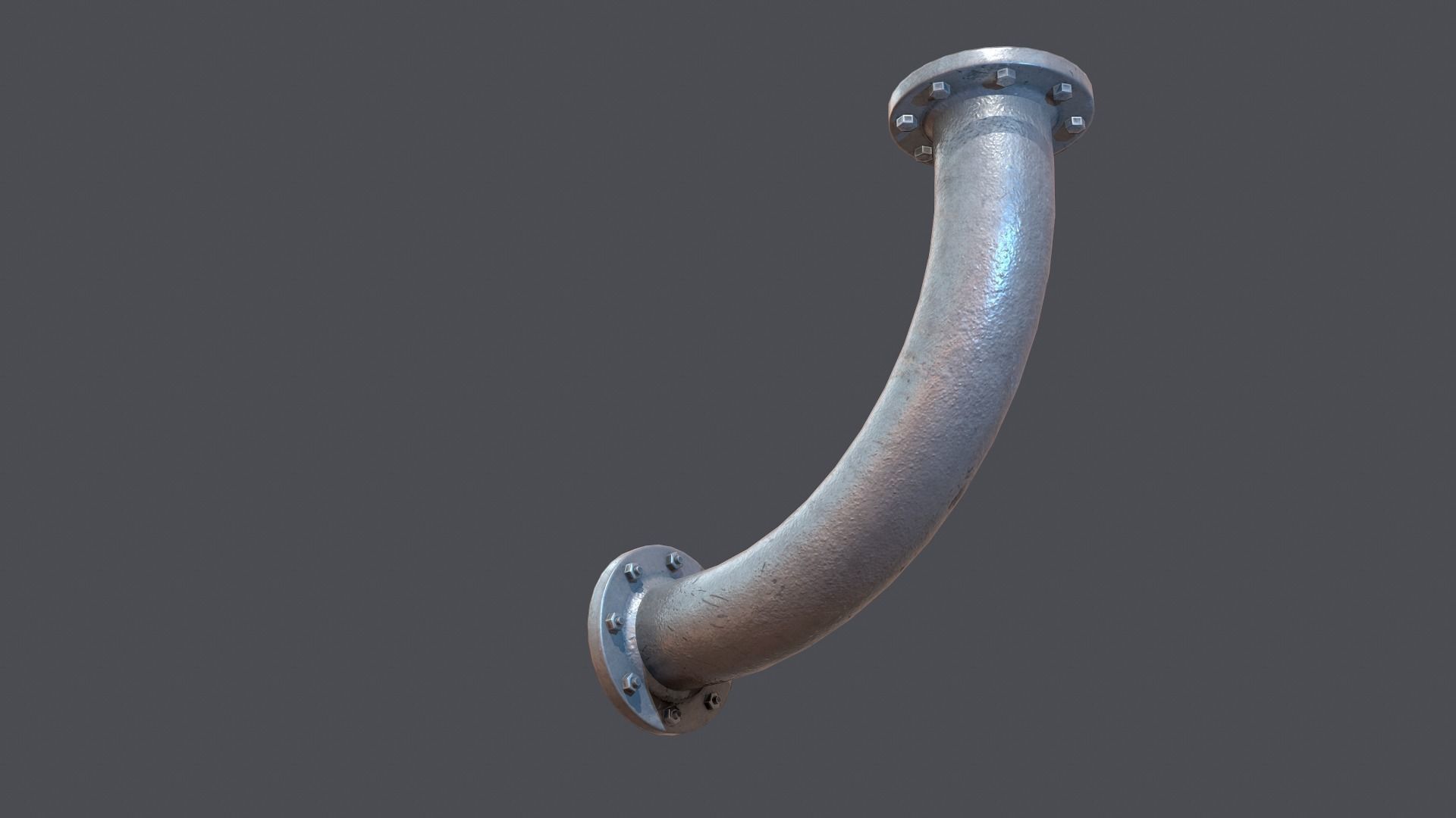 Modular industrial hydro pipes Low-poly 3D model_13