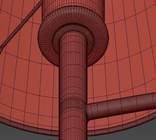 Millau Collection 5 Light Satin Gold Chandelier with  3D model_4