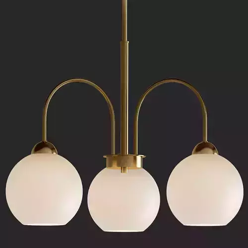 Carisa Collection 3 Light Vintage Gold Chandelier with Shade