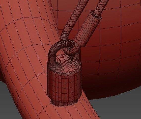 Arya 70 Light Satin Gold Chandelier 3D model_4