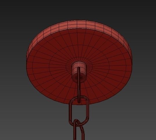 Castana Collection 6 Light Gold Chandelier with Fabric Shade 3D model_3