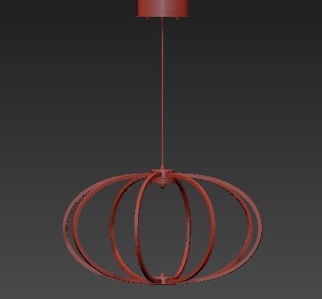 Leggero Collection 8 Light Gold LED Pendant 3D model_7