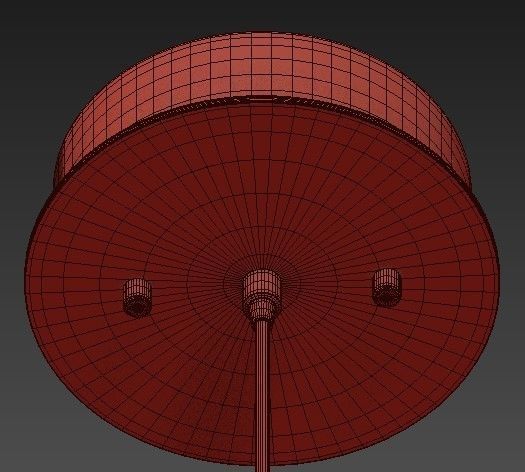 Leggero Collection 8 Light Gold LED Pendant 3D model_3