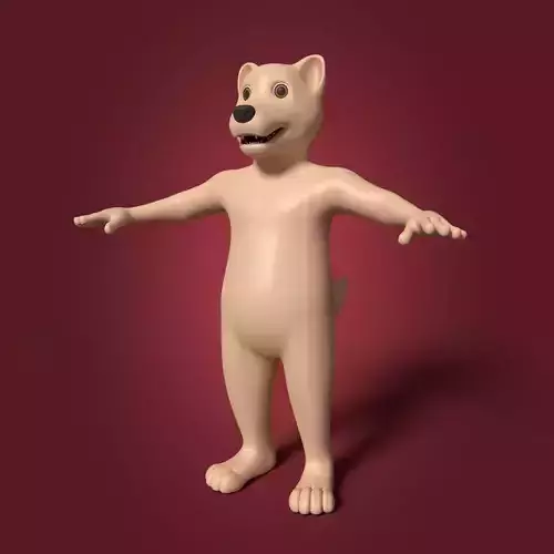 Cartoon Mascot Dog - Wolf