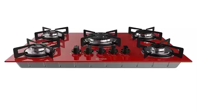 Cooktop Suggar Red Glass 5 Burners FG5305BR