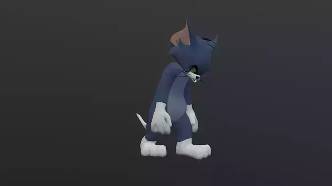 TOMC-018 Tom Cat Sad Walking In Place Low-poly 3D model