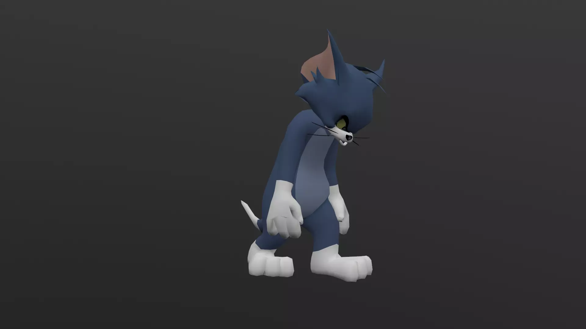 TOMC-018 Tom Cat Sad Walking In Place Low-poly 3D model_0