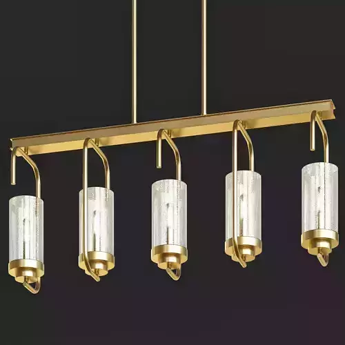 Holden 5  Light Aged Brass Linear Pendant