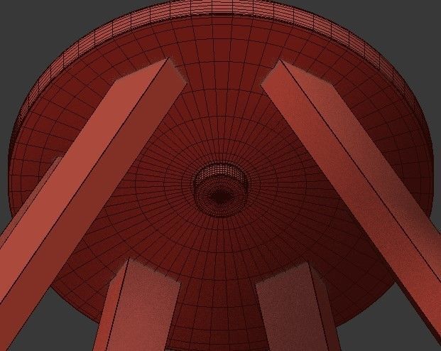 6 Light Washed Gold Chandelier 3D model_8