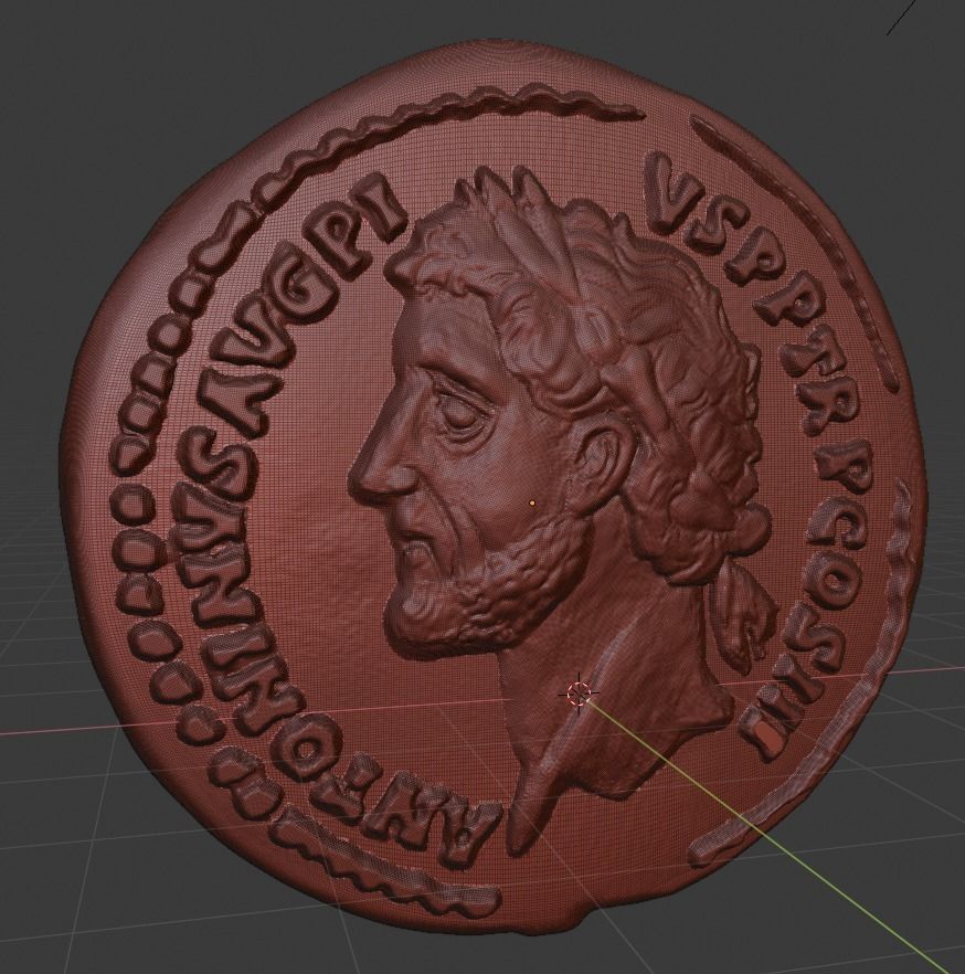  ANTONINUS PIUS AUREUS ROME AU50-53 GOLD RIC108C 3D print model_7