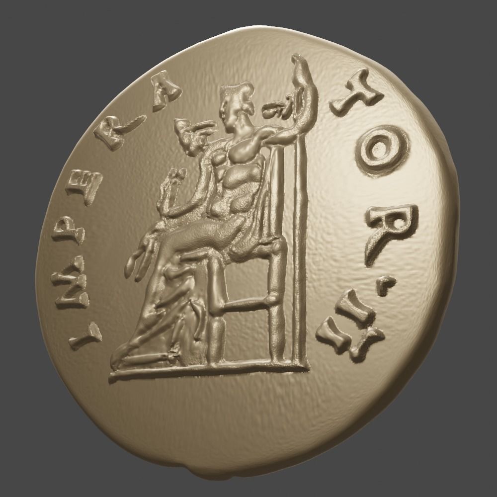  ANTONINUS PIUS AUREUS ROME AU50-53 GOLD RIC108C 3D print model_3