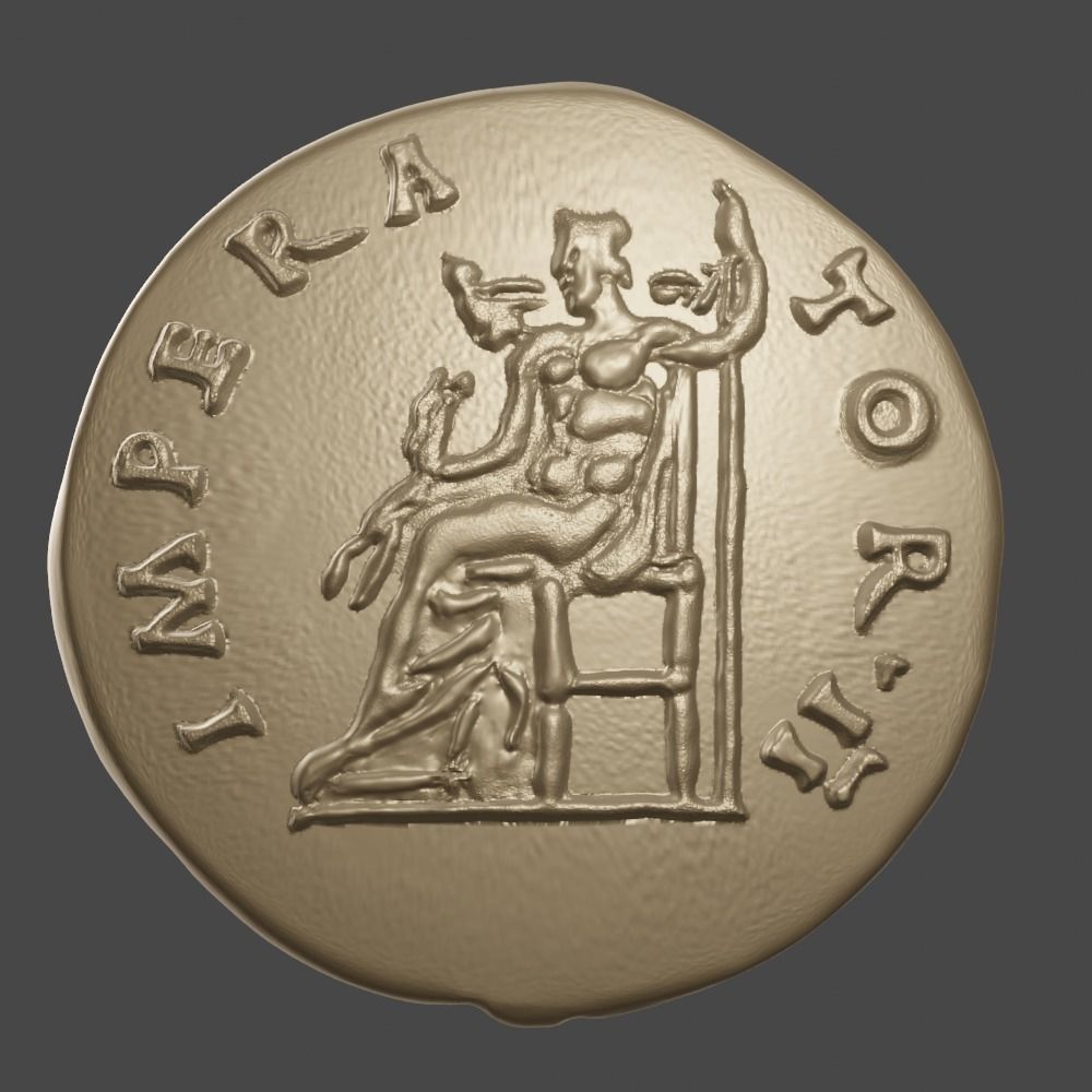  ANTONINUS PIUS AUREUS ROME AU50-53 GOLD RIC108C 3D print model_1