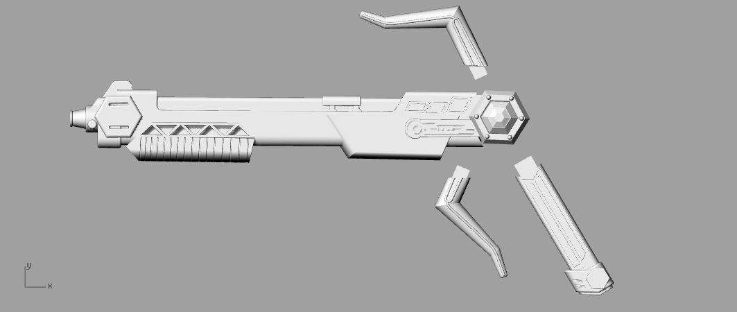 Magna Defender Blaster Power rangers Lost Galaxy 3D print model_5