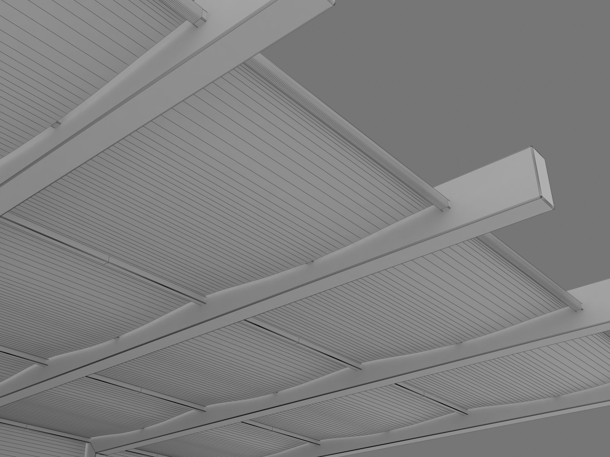 Pergola With Seating Sheltered Corner 3D model_11