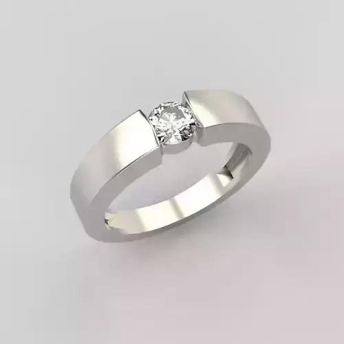 solitaire wedding engagement women Classic diamond ring 3dm stl 