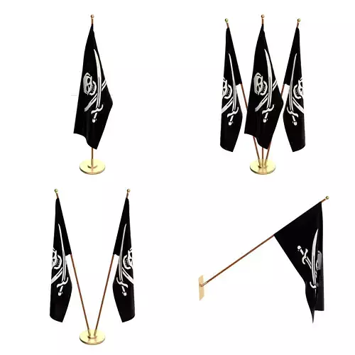 Pirate Flag Pack 3D model