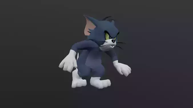 TOMC-020 Tom Cat Sneaking Forward Low-poly 3D model