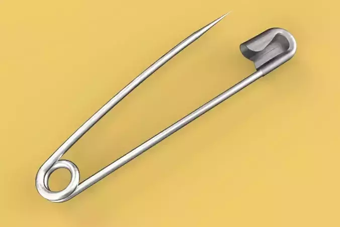 Safety pin 3D model