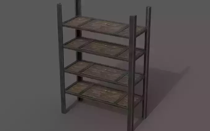 Storage shelf for your Game Low-poly 3D model