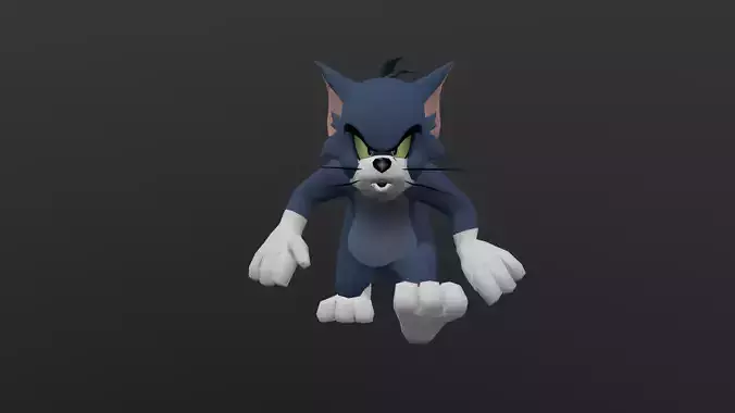 TOMC-021 Tom Sneaking Forward In Place Low-poly 3D model