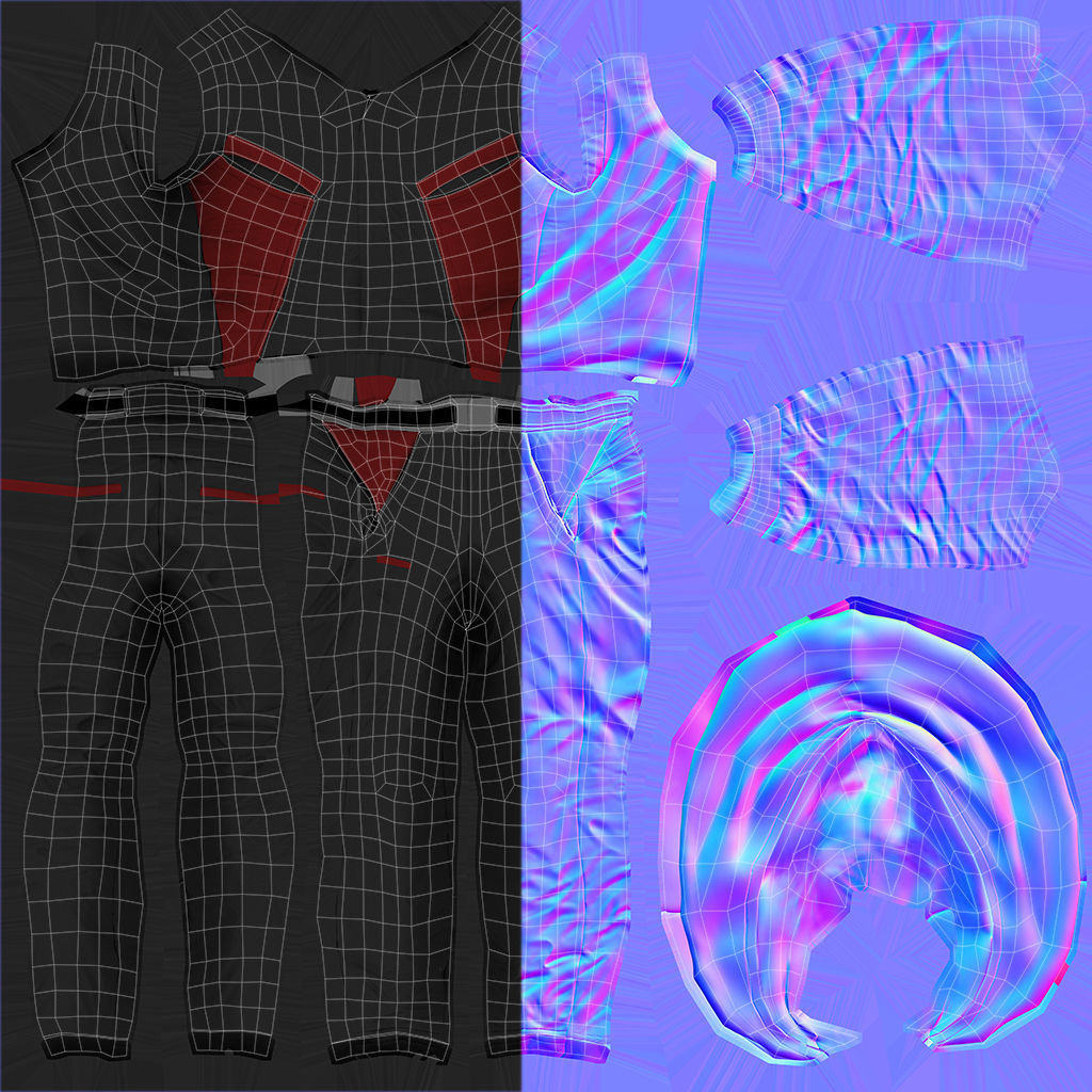 Killer man with gun Low-poly 3D model_9