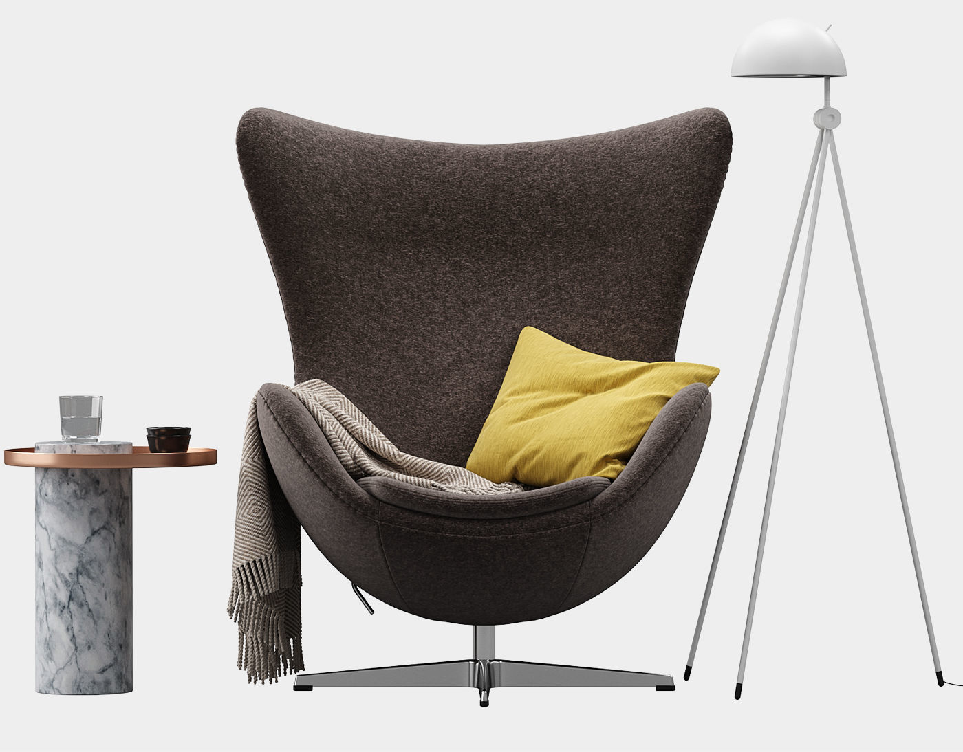  Egg lounge chair  3D model_6