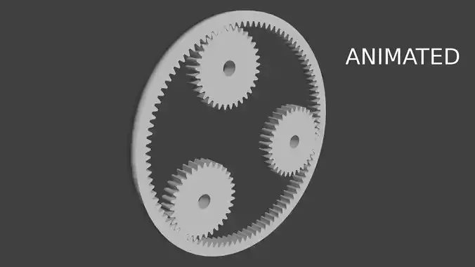 Planetary gearbox 3D model