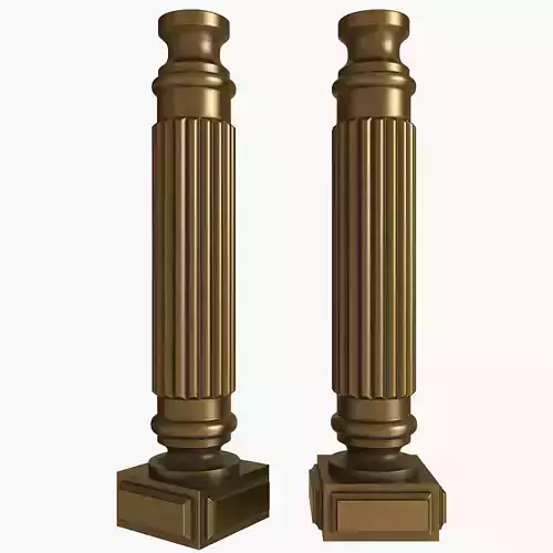 column pair of bronze columns