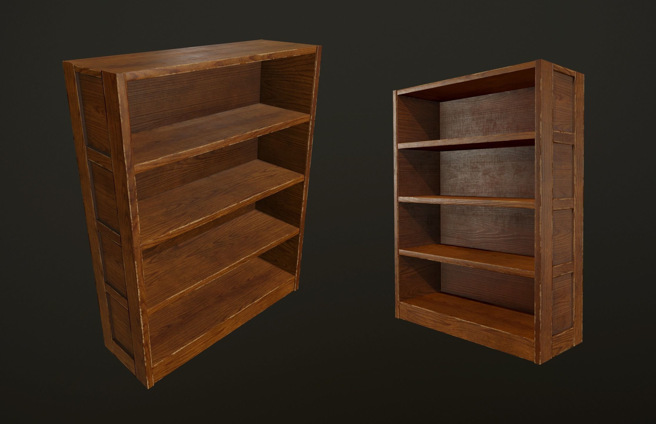 Card File Cabinet - PBR Game Ready Low-poly 3D model_3