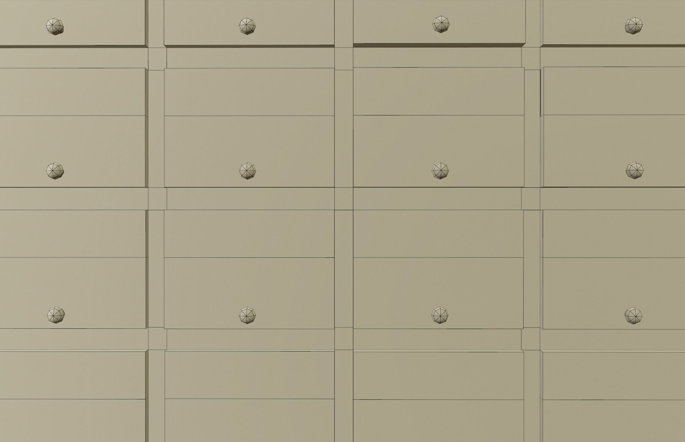 Card File Cabinet - PBR Game Ready Low-poly 3D model_10