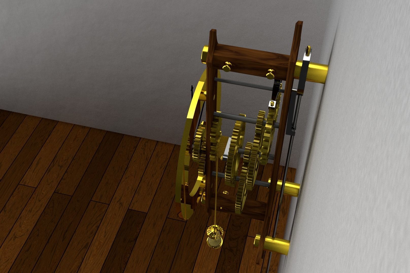 Clock cuckoo 3D model_4