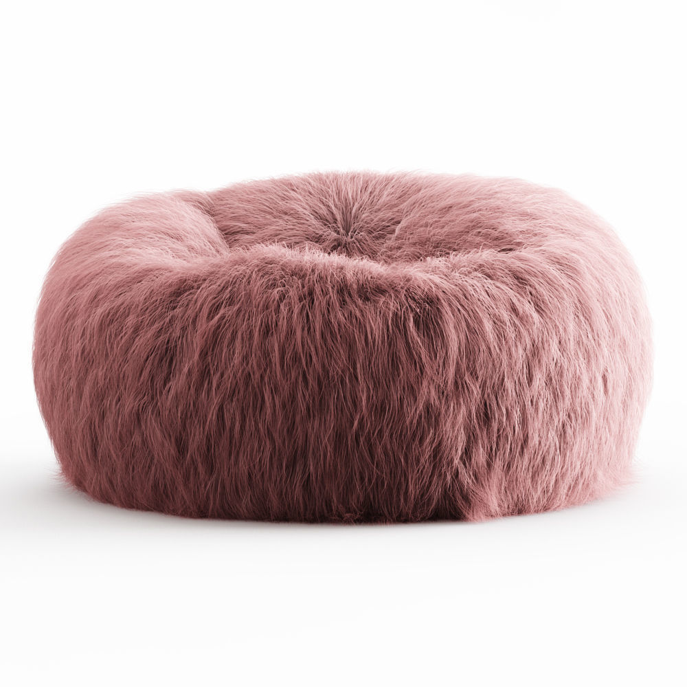 Himalayan Faux-Fur Beanbag 3D model_1