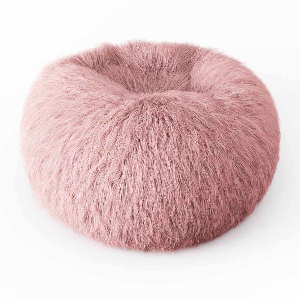 Himalayan Faux-Fur Beanbag 3D model_3