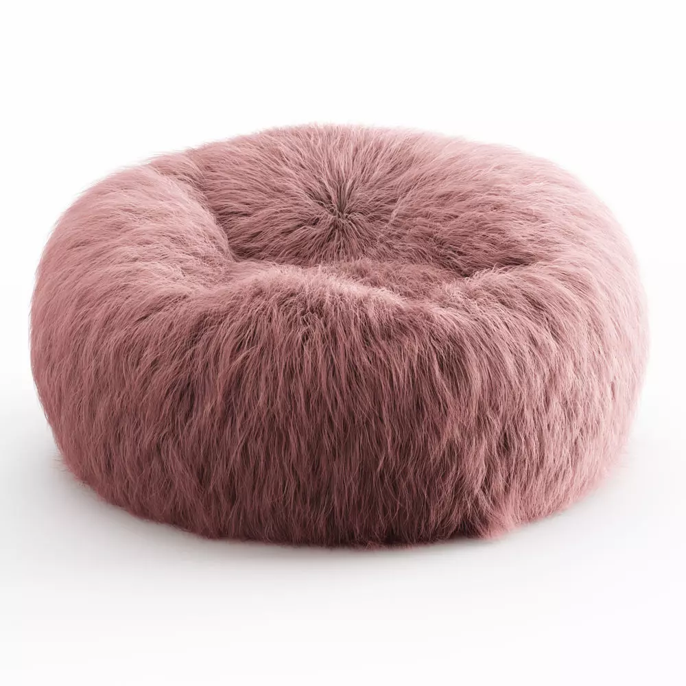 Himalayan Faux-Fur Beanbag 3D model_0