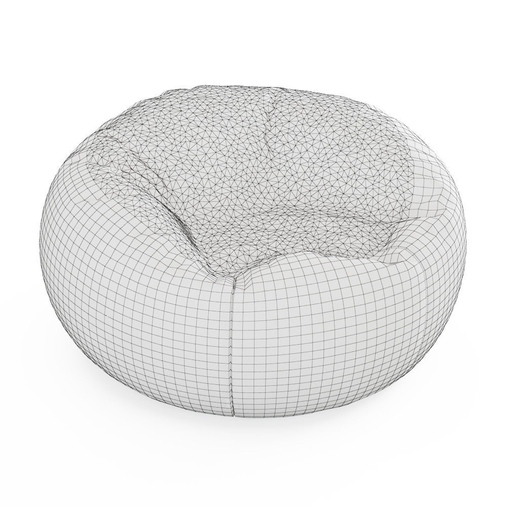 Himalayan Faux-Fur Beanbag 3D model_4