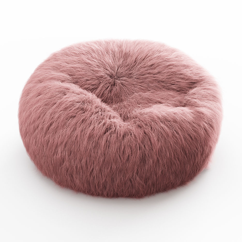Himalayan Faux-Fur Beanbag 3D model_2