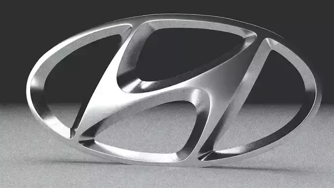 Hyundai Logo Free 3D model