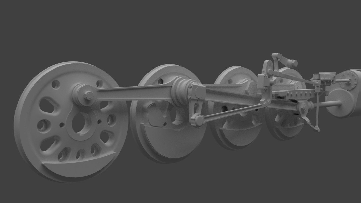 Wheel mechanism 3D model_2