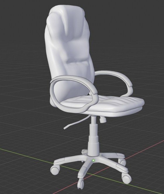 Office armchair 3D model_13