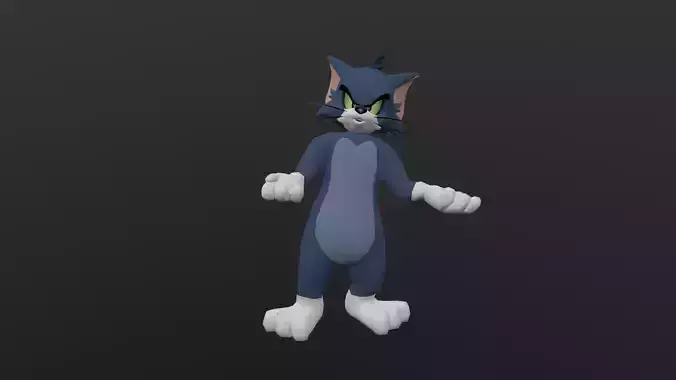 TOMC-025 Tom Cat Talking Both Hands Low-poly 3D model